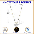Heart Sharped Designer Gold Plated Mangalsutra Style  Pendant Jewellery For Women