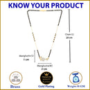 Heart Sharped Designer Gold Plated Mangalsutra Style  Pendant Jewellery For Women