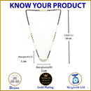 Heart Sharped Designer Gold Plated Mangalsutra Style  Pendant Jewellery For Women