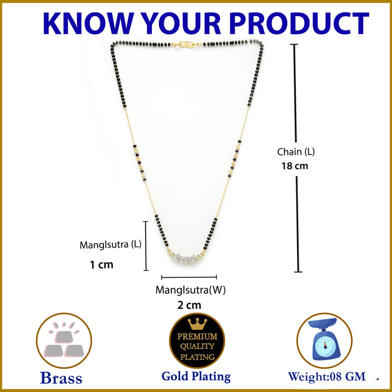 Heart Sharped Designer Gold Plated Mangalsutra Style  Pendant Jewellery For Women