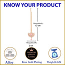 Beautiful Studded Rose Gold Plated Crystal Maang Tikka for Women