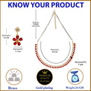 Gold Plated American Diamond Necklace Set with Earrings Jewellery