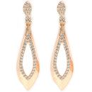 Rose Gold Plated  with Stylish American Diamond Small Drop Earrings