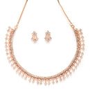 Rose Gold Plated American Diamond Studded Jewellery Set