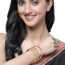 Pearls Gold plated Bangle Set