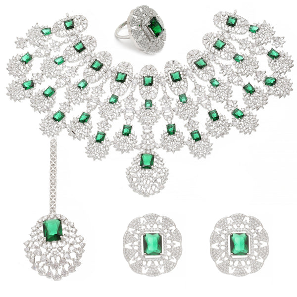 Kiara Advani Inspired Wedding Jewellery Set - GREEN