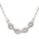 Rhodium Plated with White American Diamond Studded Pendant
