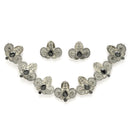 Oxidized Plated with Silver Filigree Design Black Stone Studded JewellerySet