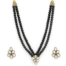 Black Pearl & Kundan Studded Jewellery Set