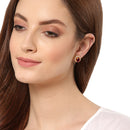 Set of 5 Gold-Plated Oval Studs Earrings