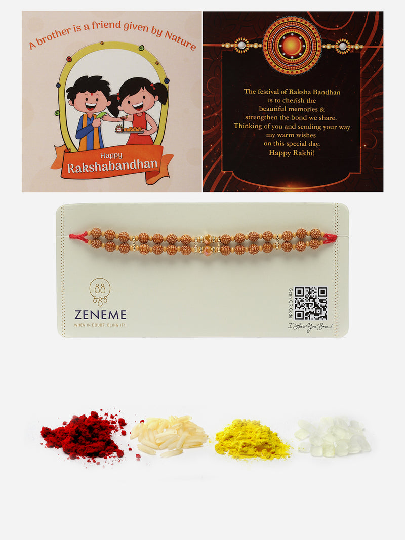 Traditional Multi Rudraksh Stringed Rakhi