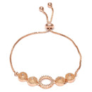 Rose Gold-Plated White American Diamond studded Oval Shaped Jewellery Set