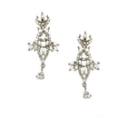 Rhodium-Plated with Silver-Toned White American Diamond Studded Embellish Statement Jewellery Set