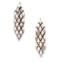 Rose Gold-Plated Rose Black American Diamond Studded Jewellery Set