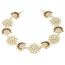 Gold-Plated Circular White Kundan studded Matha Patti