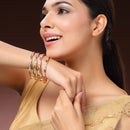 Gold Plated Traditional Engraved Design Bangles Set Of 4