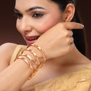 Gold Plated Traditional Engraved Design Bangles Set Of 4