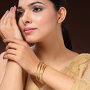 Gold Plated Contemporary Design Bangles Set Of 4
