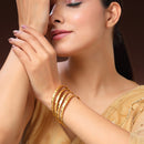 Gold Plated Traditional Contemporary Design Bangle Set Of 4