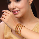 Gold Plated Traditional Contemporary Design Bangle Set Of 4