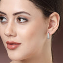 Gold Plated with White American Diamonds Studded Small Ear Cuff Earrings