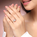 Gold Plated Stylish Sleek White American Diamond Studded Adjustable Ring