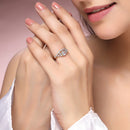 Gold Plated Gold Toned White American Diamond Studded Sparkling Adjustable Ring