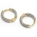 Gold Plated with White American Diamonds Studded Small Ear Cuff Earrings
