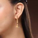 Gold Plated Designer Statement Drop Earrings