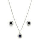 Rhodium Plated Silver Toned Subtle Pink American Diamond Studded Pendant Combo With Ring