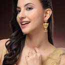 Gold Plated Pearl Beaded Tribal Boho Style Earrings