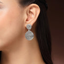 Oxidised Unique Quirky Engraved Design Tribal Style Drop Earrings