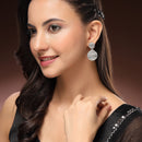 Oxidised Unique Quirky Engraved Design Tribal Style Drop Earrings