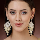 Gold Plated Traditional Handcrafted Pearl Kundan Beaded Chand Bali Earrings