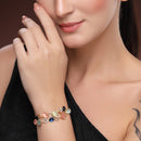 Pastel Gemstone Link Bracelet for Women