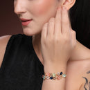 Pastel Gemstone Link Bracelet for Women