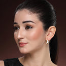 Geometric Textured Gold Plated Alloy Hoop 2 Pairs Trendy Earrings Set
