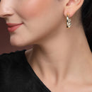 Gold Plated Alloy Hoop 2 Pairs Trendy Earrings Set Combo For Woman