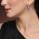 Silver Plated Alloy Hoop 2 Pairs Trendy Earrings Combo Set