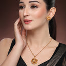 Gold Plated Traditional Pendent Set for Woman