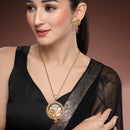 Gold Plated Stylish Pendent Set for Girls