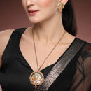 Gold Plated Stylish Pendent Set for Girls