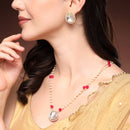 Gold Plate Kundan & Pearl Studded White Jewellery Set