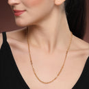 Gold-toned Alloy Layered Chain Necklace Combo for Women