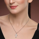 Oxidised Silver Alloy Layered Pendant Necklace Set for Women
