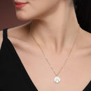 Gold Plated Alloy Layered Pendant Necklace Set for Women