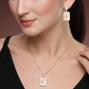 Gold Toned Alloy Yours Truly Pendant Necklace Set for Women