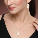 Gold Toned Alloy Lock & Yours Truly Pendant Necklace Set Combo for Women & Girls