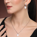 Oxidised Silver Alloy Butterfly & XOXO Heart Pendant Necklace Set Combo for Women & Girls