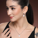 Oxidised Silver Alloy Butterfly & XOXO Heart Pendant Necklace Set Combo for Women & Girls